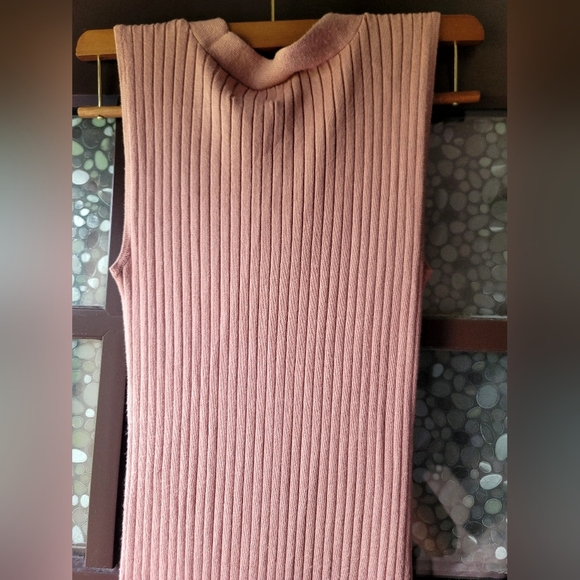 Hippie Rose Pink Button Down Stretchy Sleeveless Body Con Dress Sz Small - Picture 8 of 8